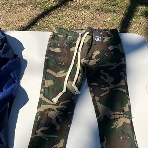 Camouflage Jogger Pants with Drawstring